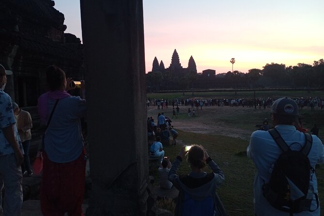 1-Day private Angkor Temple Tour with Sun Rise by Tuk Tuk from Siem Reap - South Gate and Bayon: entering Angkor Thom