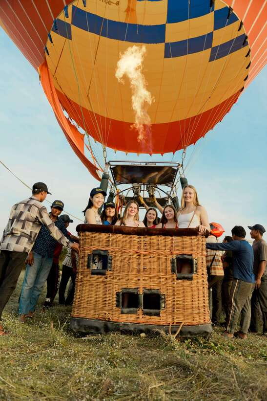 Angkor Stunning Hot Air Balloon - Bakong Temple and the countryside from above
