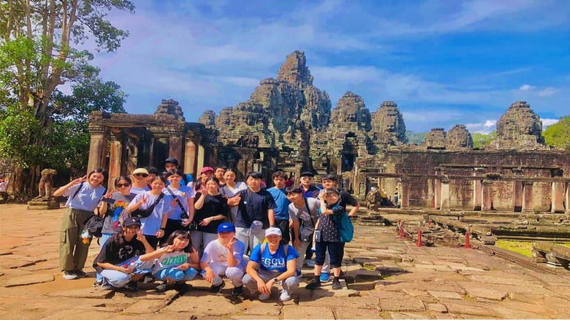 Angkor Wat Guided Sunrise Tour - Angkor Thom and the South Gate faces