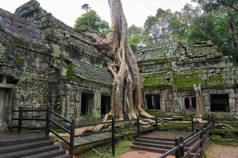 Angkor Zipline and Temple Tour with Sunset - Angkor Thom, the Great City, and its stone faces