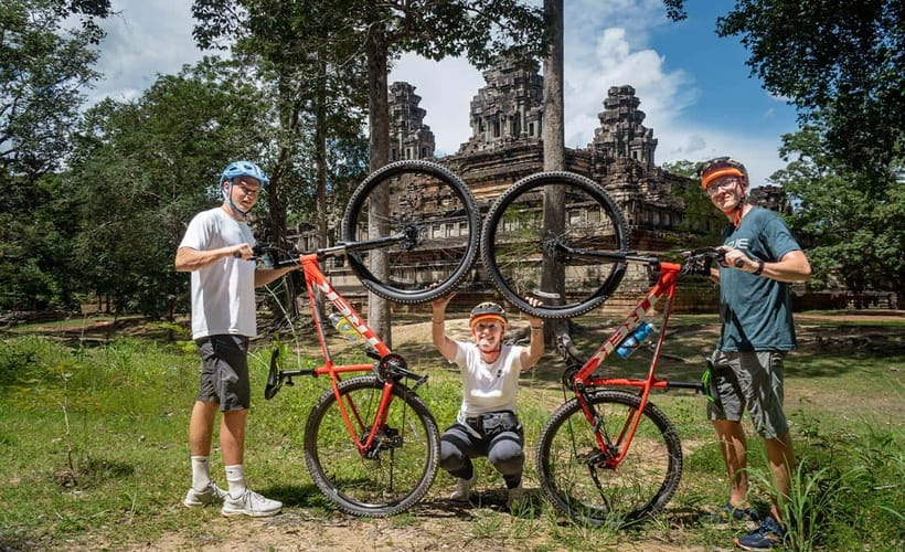 Cycle Angkor Backroad Bike Tour / E-Bike or Tuk Tuk - Angkor Thom begins with a dramatic gate