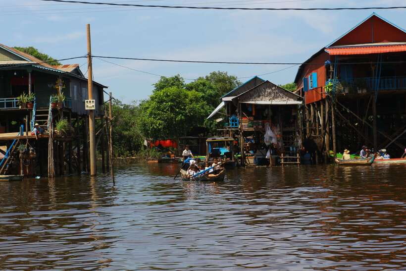 Exploring the Enchanting Kampong Phluk Floating Village - Seeing Kampong Phluk’s Tall Wooden Homes
