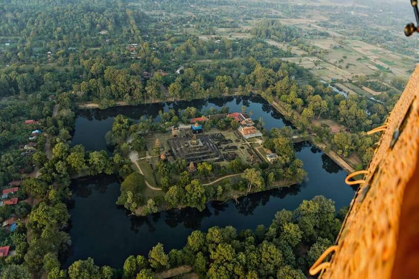 From Krong Siem Reap: Angkor Hot Air Balloon Ride w/ Pickup - A short flight over Siem Reap’s countryside