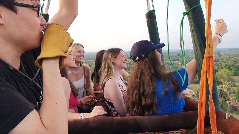 From Krong Siem Reap: Angkor Hot Air Balloon Ride w/ Pickup - What you see near Bakong and Lolei