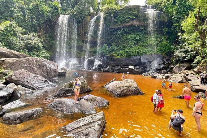 Kulen Waterfall and Banteay Srei -Lady Temple - Big Buddha and the Thousand Lingas river
