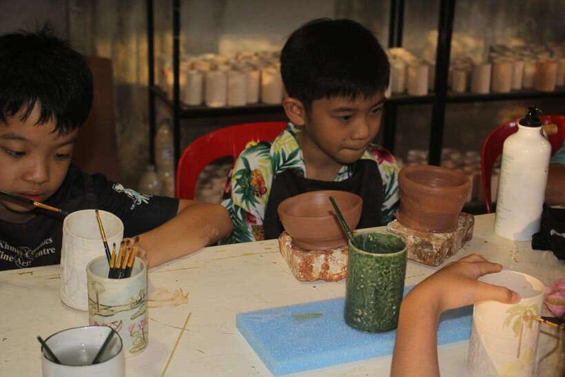 Pottery Classes Siem Reap with Pick up Drop off - At the wheel: shaping your bowl