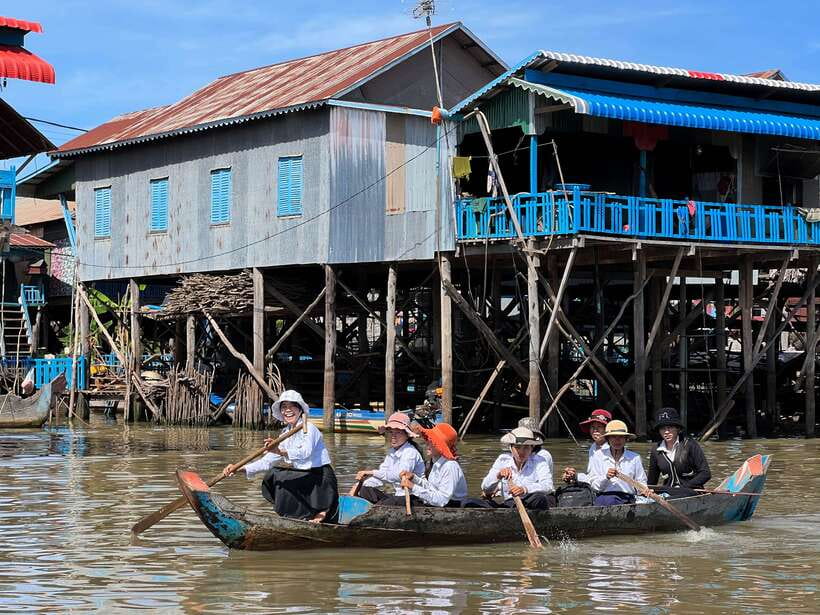Private Beng Mealea and Floating Village Tour with Sunset - Mangrove waterways, monkeys, and the Tonle Sap sunset