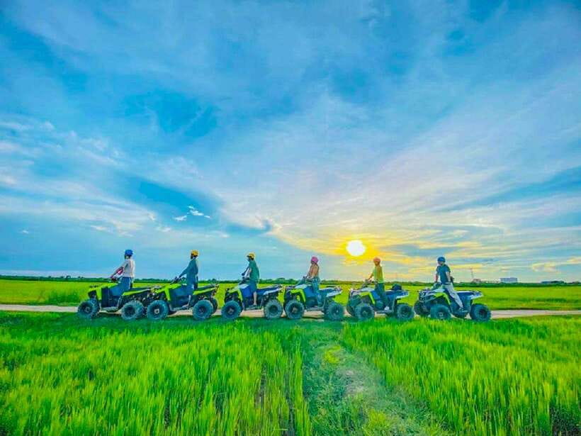 Siem Reap: Countryside Khmer village Tour by Quad Bike & ATV - Leaving Siem Reap behind on a Polaris Trailboss 330