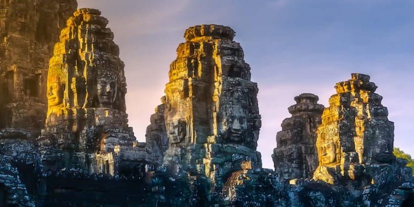 Siem Reap: Full-Day Angkor Wat Guided Tour with Sunset - Angkor Thom and Bayon: faces, gates, and royal power