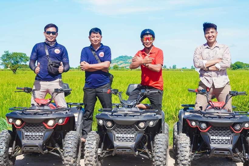 Siem Reap: Khmer Village and Fish Farm ATV Tour - Colorful Buddhist temples along the route