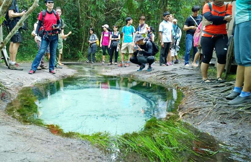 Siem Reap: Kulen Waterfall by Private Tour - Reading the 1000 Lingas beside the river