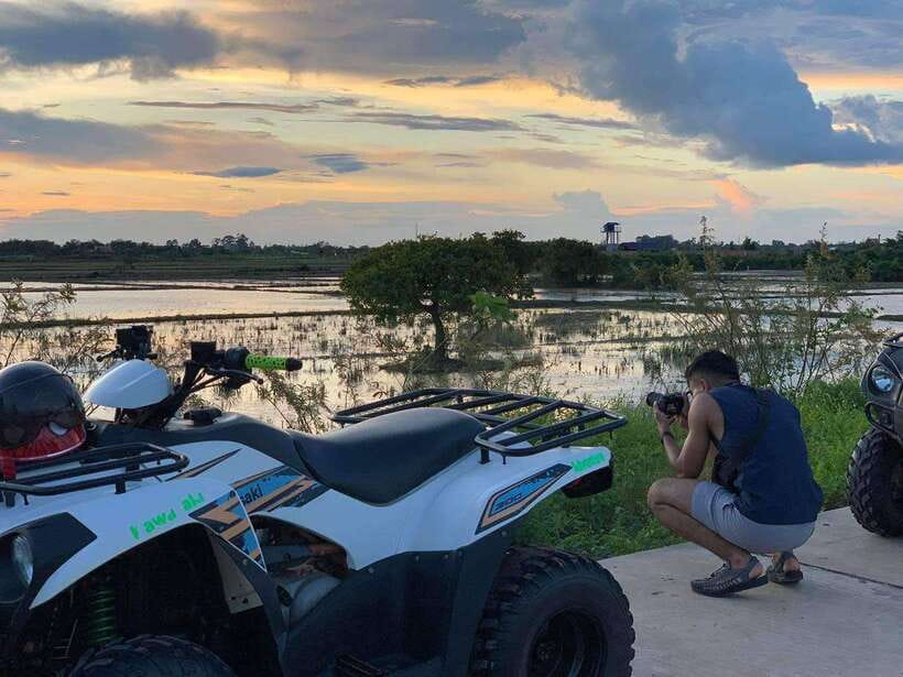 Siem Reap Quad Bike Countryside Tour - The first tracks through village Cambodia