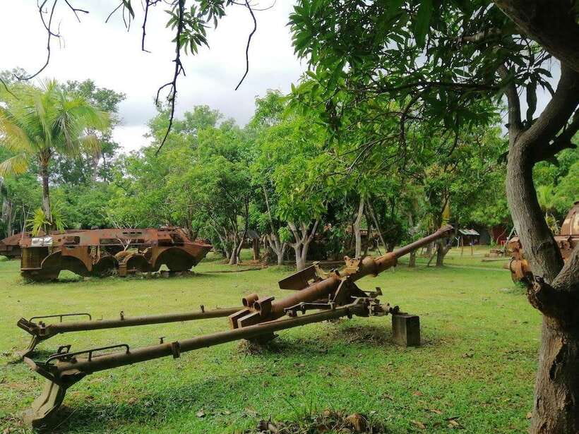 Siem Reap: War Museum included Ticket and Pickup Drop Off - Walking through the military vehicles and artillery