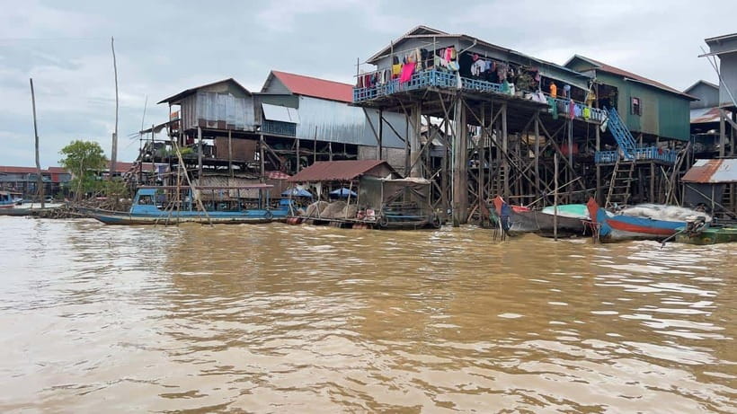 Sunset Kompong Pluk Floating Village - Arriving at Kampong Phluk Floating Village
